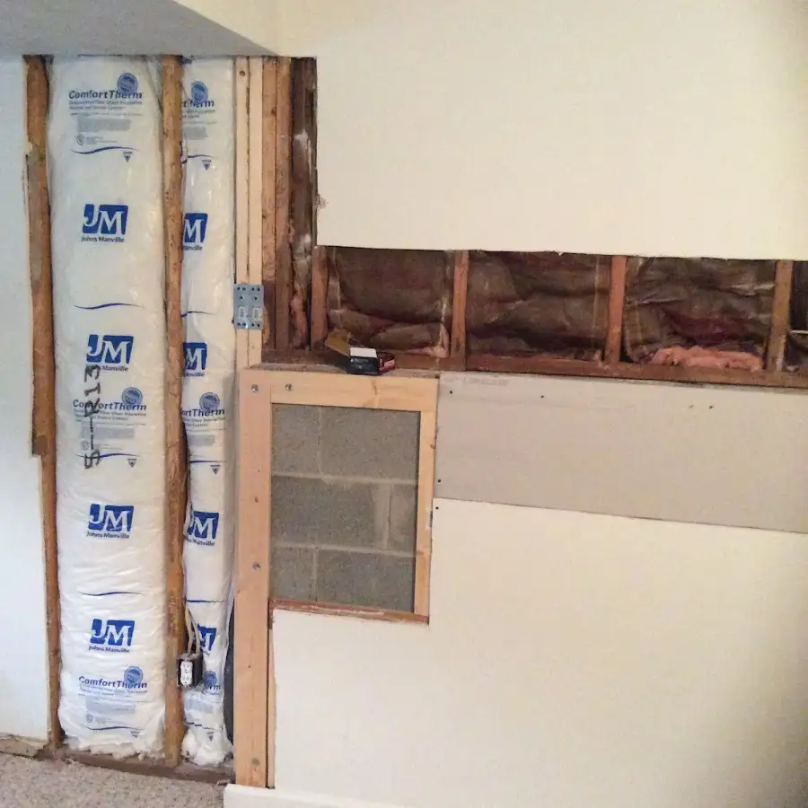 Wall insulation replacement during Contents Cleaning & Restoration in West Bloomfield